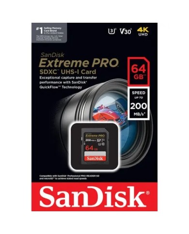 EL MEJOR PRECIO SANDISK EXTREME PRO SD 64GB UHS-I V30