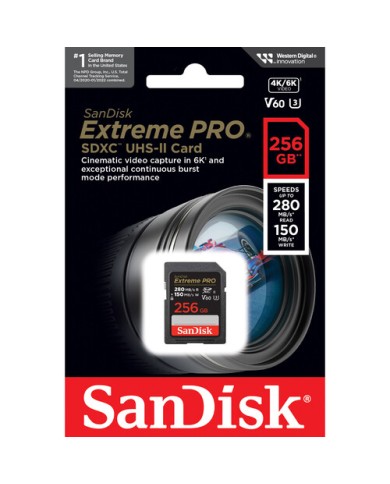 El MEJOR PRECIO SANDISK 256GB EXTREME PRO V60 UHS-II SDXC TARJETA DE MEMORIA