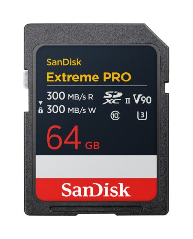 SANDISK 64GB EXTREME PRO V90 UHS-II SDXC TARJETA DE MEMORIA