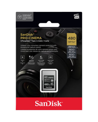 El MEJOR PRECIO SANDISK PRO-CINE CFEXPRESS 480GB TIPO A TARJETA DE MEMORIA